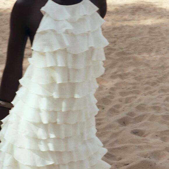 Zara ruffled halter neck dress - Picture 10 of 15